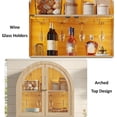 thumbnail image 5 of Conate 70" Tall Arched Kitchen Pantry Cabinet with LED Light, Fluted Storage Cabinets with Stemware Rack, Glass Doors for Dining Room & Living Room, 5 of 7
