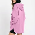 thumbnail image 6 of Vmvidoty Womens Oversized Hoodies Long Sleeve Sweatshirts Hooded Pullover Shirt Casual Tops with Pockets Pink 3XL, 6 of 6