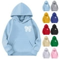 thumbnail image 4 of Ruyang Girls Cute Bowknot Graphic Pullover Hoodies Trendy Preppy Hooded Sweatshirt Oversized Soft Athletic Sweatshirts, 4 of 8