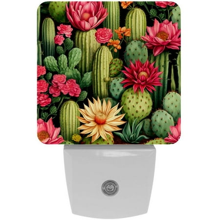 

Cactus LED Square Night Lights - Stylish and Energy-Efficient Illumination for Any Room - Set of 2