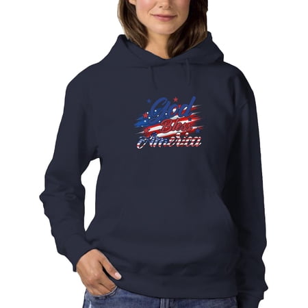 God Bless America Hoodie Women -Image by Shutterstock Female Large