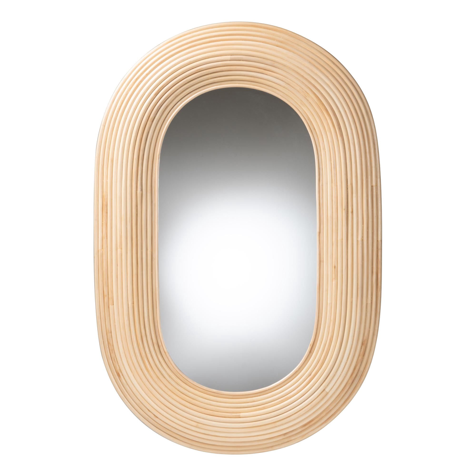 bali & pari Drucilla Rattan BOHO Mirror, Natural Brown