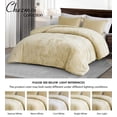 thumbnail image 5 of Chezmoi Collection Lux 3-Piece Beige Velvet Comforter Set Queen Size, All Season Lush Plush Velvet Bedding Set with Soft Washed Microfiber Reverse, 5 of 9