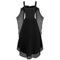 thumbnail image 3 of GigrtiJin Women Plus Size Halloween Dresses off Shoulder Square Neck Butterfly Sleeve Dress Party Medieval Gothic Dress, 3 of 5