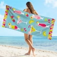 thumbnail image 6 of Sandproof Microfiber Beach Towel Fast Drying Travel Blanket - 27x59 Inch Large Quick Dry Towel for Pool Gym Yoga Camping(C), 6 of 8