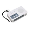 thumbnail image 4 of Radio de emergencia portátil Bling Bling recargable multifuncional con manivela solar y linterna LED color blanco, 4 of 12