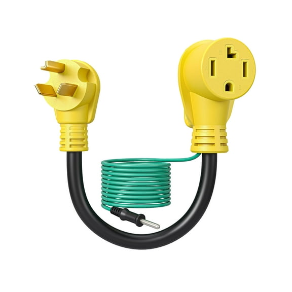 DEWENWILS 1.5 ft Dryer Adapter Cord, 3 Prong To 4 Prong Dryer Connector Cord, STW 10-AWG, 30Amp/250V/7500W