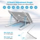 thumbnail image 3 of Soporte para portátil blanco, ajustable de 8 niveles, de plástico antideslizante, silicona y aleación de aluminio, compatible con MacBook Air Pro, HP, 1, 3 of 5
