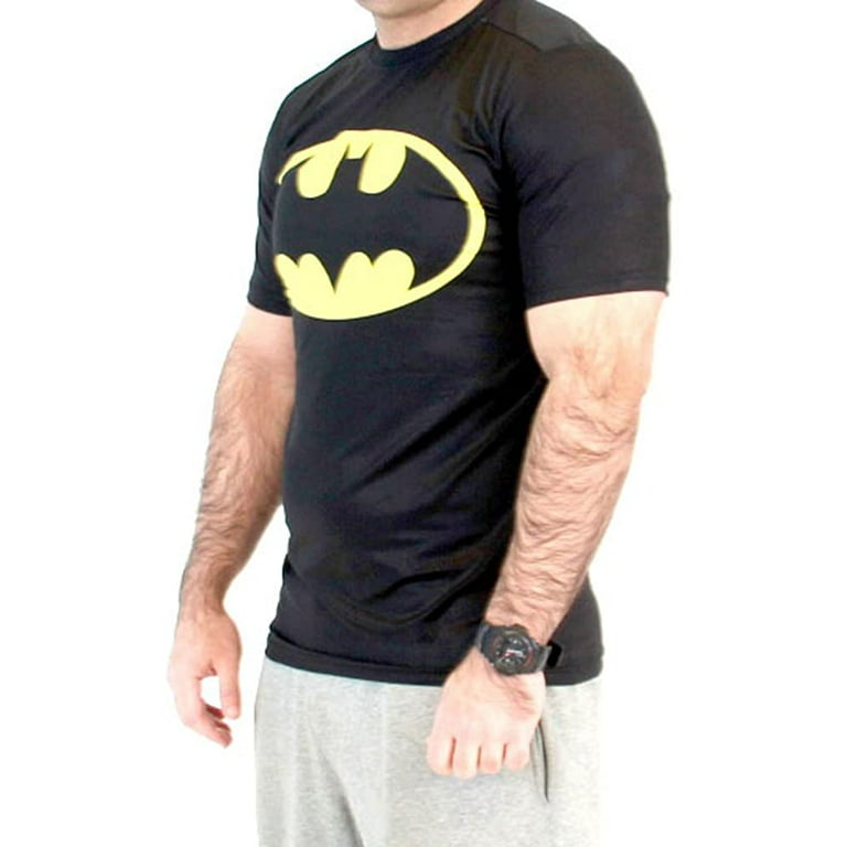 Batman Men\'s Logo Compression Performance Athletic T-Shirt