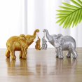 thumbnail image 2 of Estatua de elefante. La decoración de elefante dorado trae buena suerte, salud y fuerza. Regalos de elefante para mujeres, regalos para mamás. Decoraciones (2 piezas), 2 of 5