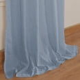 thumbnail image 2 of PrimeBeau Natural Linen Blended Nickel Grommet Curtains Semi Sheer Window Drapes, 52" W x 108" L, Stone Blue, 2 of 4