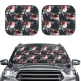 thumbnail image 2 of Balery Watercolor Floral Parasol para parabrisas de coche de 2 piezas | Parasol plegable para parabrisas delantero de coche para la mayoría de sedanes-Medium, 2 of 6