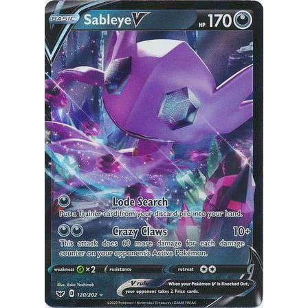 Pokemon Sword & Shield Base Set  Sableye V #120