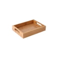 thumbnail image 2 of Ke1Clo Bamboo Serving Tray, Rectangular Wooden Tray with Handles, Rustic Tea Tray for Breakfast, Coffee Table, Hotel Restaurant Platter, 2 of 7