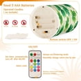 thumbnail image 4 of Electronic Candles Light Combination 3x5In, 3x4In Flameless Candles Plastic Festive Decoration Party Christmas Decoration Green Four Leaf Clover, 4 of 7
