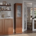 thumbnail image 3 of Palace Imports 100% Solid Wood 16.5" Pantry Cabinet with Frosted Glass, Solid Doors and Adjustable Shelves, Mocha, 3 of 6