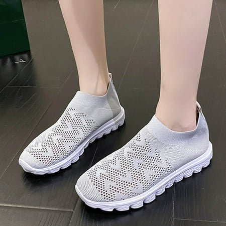 

Gubotare Sneakers For Women Sport Women s Loving Life Memory Foam Fashion Sneaker Gray 7