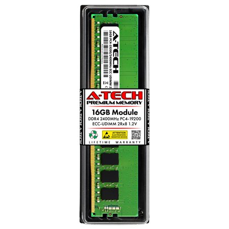A-Tech 16GB Replacement for Hynix HMA82GU7AFR8N-UH - DDR4 PC4-19200 2400MHz ECC Unbuffered UDIMM - Single Server Memory RAM Stick (HMA82GU7AFR8N-UH-ATC)