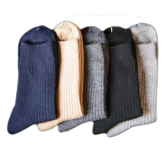 Lian LifeStyle Men's 4 Pairs High-Performance, Ultralight and Great Activewear for Fun Sports Wool Crew Socks Size 6-9 HR1611 Assorted