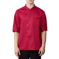 thumbnail image 3 of Chaqueta de para proteger de Manga 3/4, Uniformes de para proteger de Cocina, Unisex - rojo BLESIY Chaqueta de chef unisex, 3 of 8