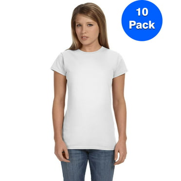Womens Jersey Junior Crew T-Shirt SSFJR (3 PACK) - Walmart.com