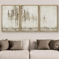 thumbnail image 2 of IDEA4WALL 3 Panels Framed Canvas Print Wall Art Set Pastel Grunge Forest Tree Landscape Abstract Shapes Illustration Modern Art Decorative Nordic Artwork Housewarming - 24"x36"x3 Panels Natural, 2 of 5