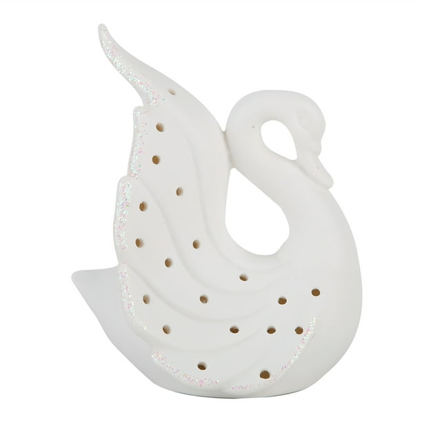 Lámpara decorativa de Cerámica Sincero con luz de cisne LED para estantería de dormitorio
