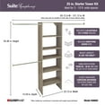 thumbnail image 2 of Closetmaid Ss25-Cos4dr Suitesymphony 7 To 10 Ft Wide Closet Organization System - Grey, 2 of 7
