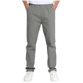 thumbnail image 2 of Sevevn Boys' High Elastic Waist Straight Leg Uniform Pants Lightweight Breathable For School Daily Travel Wear, 2 of 9