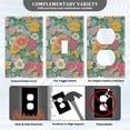thumbnail image 3 of Yayeee Duplex Wall Plate 1-Gang 4.5"x2.7" Home Receptacle Light Switch Decorative Outlet Cover, Floral Pattern, 3 of 7