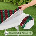 thumbnail image 5 of Red and Green Plaid Christmas Snow Pattern Round Fitted Tablecloth with Elastic Edge,Dining Table Cover Waterproof,Outdoor Round Tablecloth for Camping,Dining,Indoor and Outdoor, 5 of 7