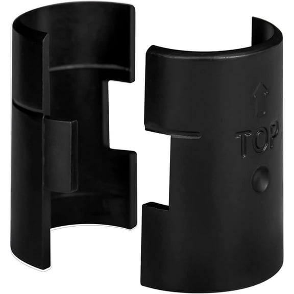 DuraSteel Wire Shelving Shelf Lock Clips / Shelving Sleeves - Fits with Thunder Group, Alera, Honey Can Do, Eagle, Regency, Metro and more - For 1" Post, Plastic, Black, Pack of 8 Pcs