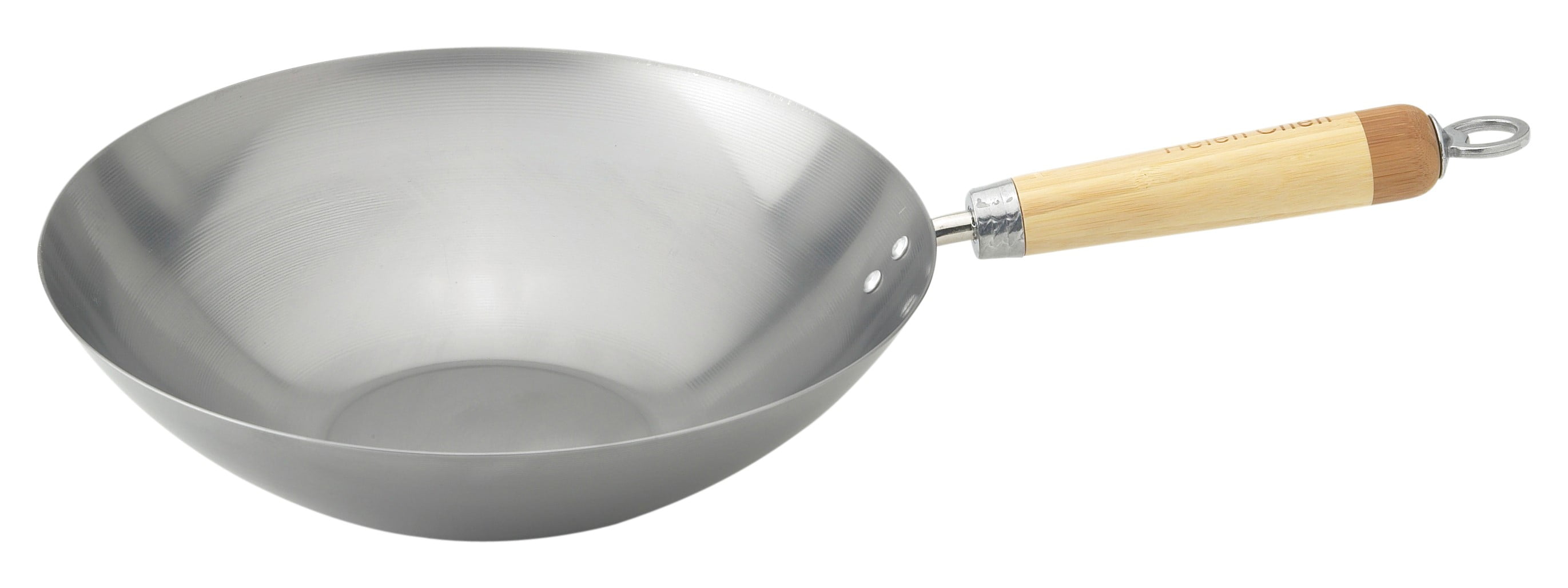Copper Carbon Steel Induction Wok Chinese Stir Fry Non Stick Frying Pan 30cm 12" 