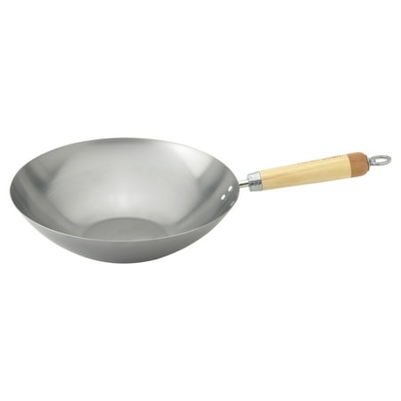 

Helen Chen s Asian Kitchen Traditional Carbon Steel Stir Fry Pan 12