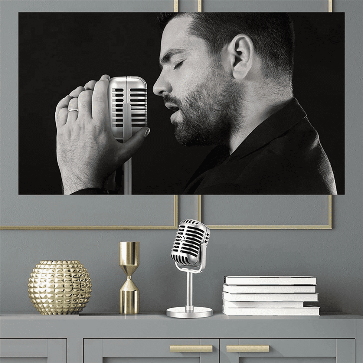 20Pcs Retro Microphone Props Model Vintage Microphone Antique Microphone Toy Microphone Stage Table Decor,Silver