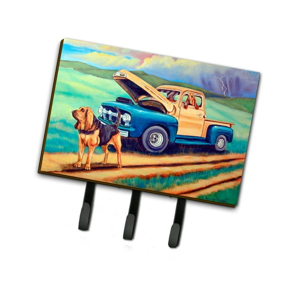 Carolines Treasures 7513TH68 Bloodhound Leash or Key Holder Triple multicolor
