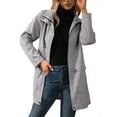 Women Long Lightweight Rain Jacket Waterproof Active Trench Raincoat