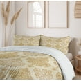 thumbnail image 6 of Ambesonne Vintage Duvet Cover Set, Baroque Curved Flowers, Queen, Cream Pale Brown, 6 of 6