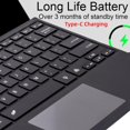 thumbnail image 3 of Surface Pro 7+/7/6/5/4/3 (12.3") Type Cover, Ultra-Slim Bluetooth Keyboard, Multi-Touchpad & 7-Color Backlit，Black, 3 of 8