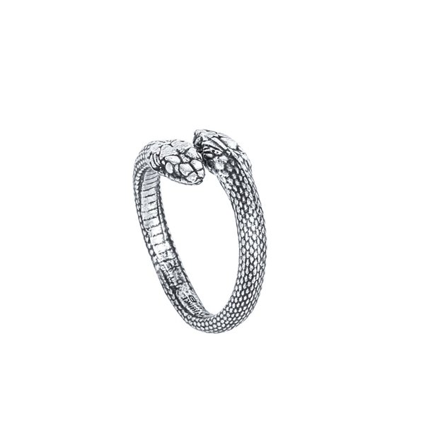 Anillos de Anime para hombres y mujeres, anillo de serpiente gótico Punk exagerado, anillos de apertura ajustables góticos chapados en negro, joyería de moda de fiesta redimensionable Gao Jinjia LED