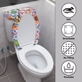 thumbnail image 3 of HELLHERO Cozy for Indoor Home, Elastic Edge Elastic Fabric Toilet Lid Dust Cover Set, Elastic Bottom, Stretch, 2 Pack, 3 of 8