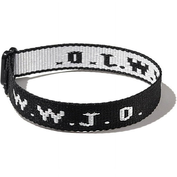 Pulsera deportiva unisex con estampado de letras en jacquard