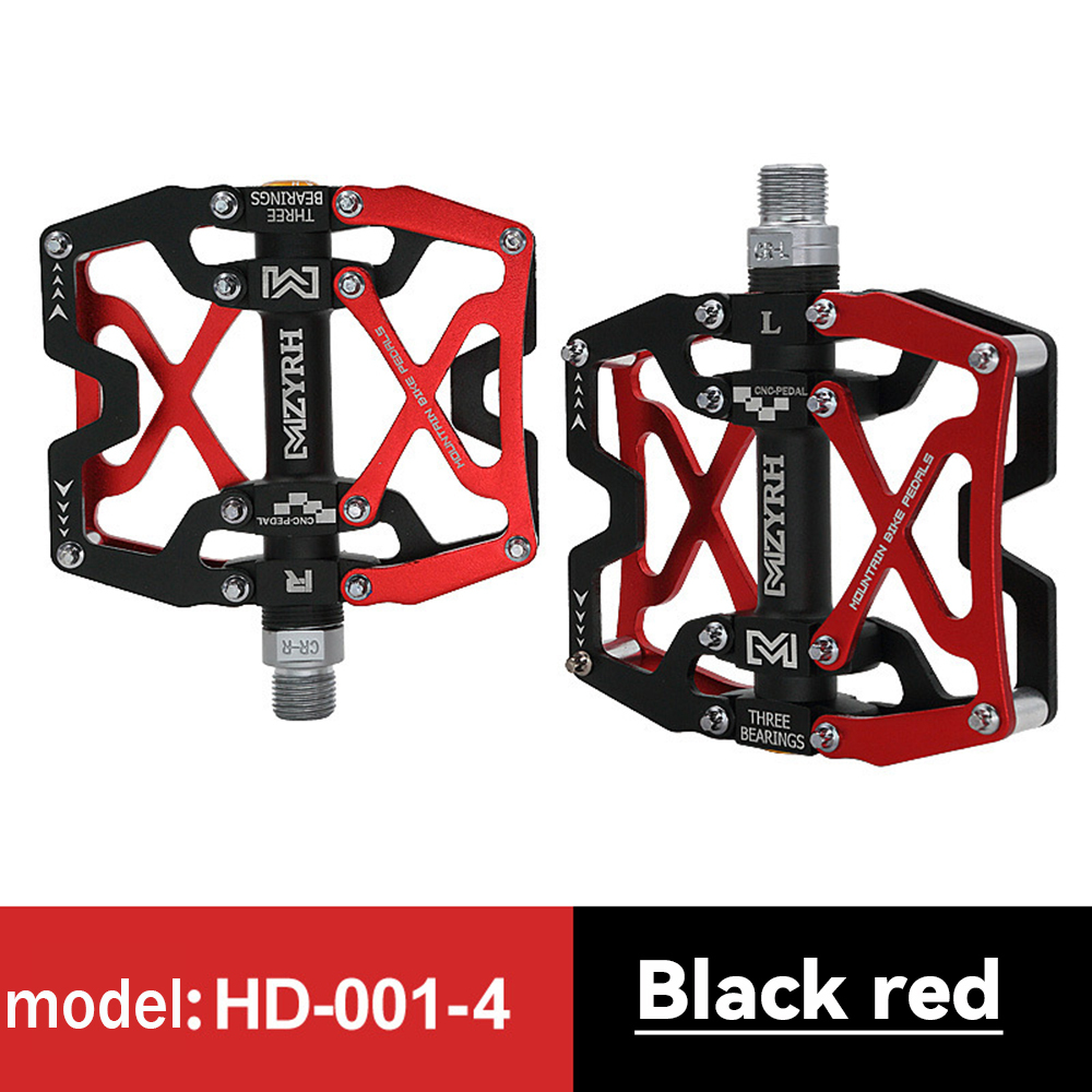 black and red mountain bike pedals