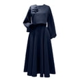 thumbnail image 6 of Elegant Women's Floral Printed Loose Fit Long Sleeve Tunic and Pants Two Piece Outfit Set, 6 of 7