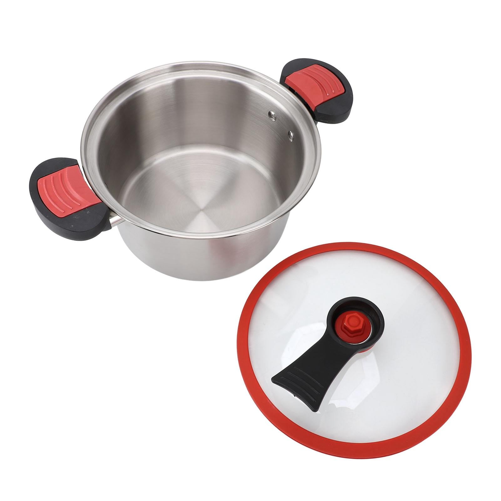LAZIOEGR 3.5L 304 Stainless Steel Pressure Cooker – Large Capacity, Fire‑Proof, Dual‑Ear Soup Pot for Home & Commercial Use