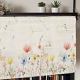 thumbnail image 5 of Watercolor Wildflowers Rod Pocket Curtain Valance, Farmhouse Country Botanical Flowers Farmhouse Window Valance for Living Room, Bedroom, Kitchen 42"W x 12"L, 5 of 9