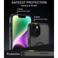 thumbnail image 3 of for iPhone 14 Plus / 15 Plus Case Compatible with MagSafe, Translucent Matte Shockproof Phone Case Cover - Black, 3 of 7
