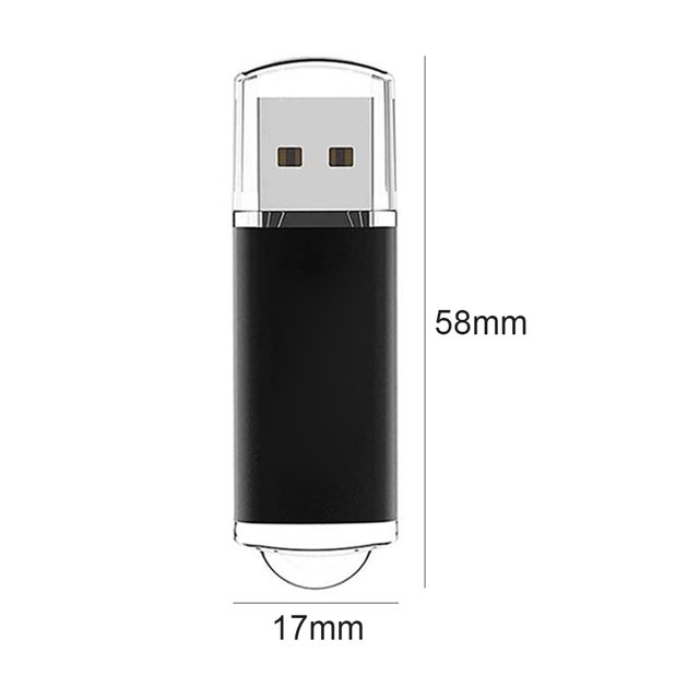CW10029 Unidad flash USB 2.0 de alta velocidad Memoria USB con tapa transparente (2 GB, negro) Ehuebsd Para estrenar