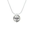 thumbnail image 2 of Delight Jewelry Silvertone Caduceus - OTA Hero Ring Charm Necklace, 18", 2 of 4