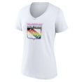 thumbnail image 2 of Women's White New York Rangers Team Pride Logo V-Neck T-Shirt, 2 of 3